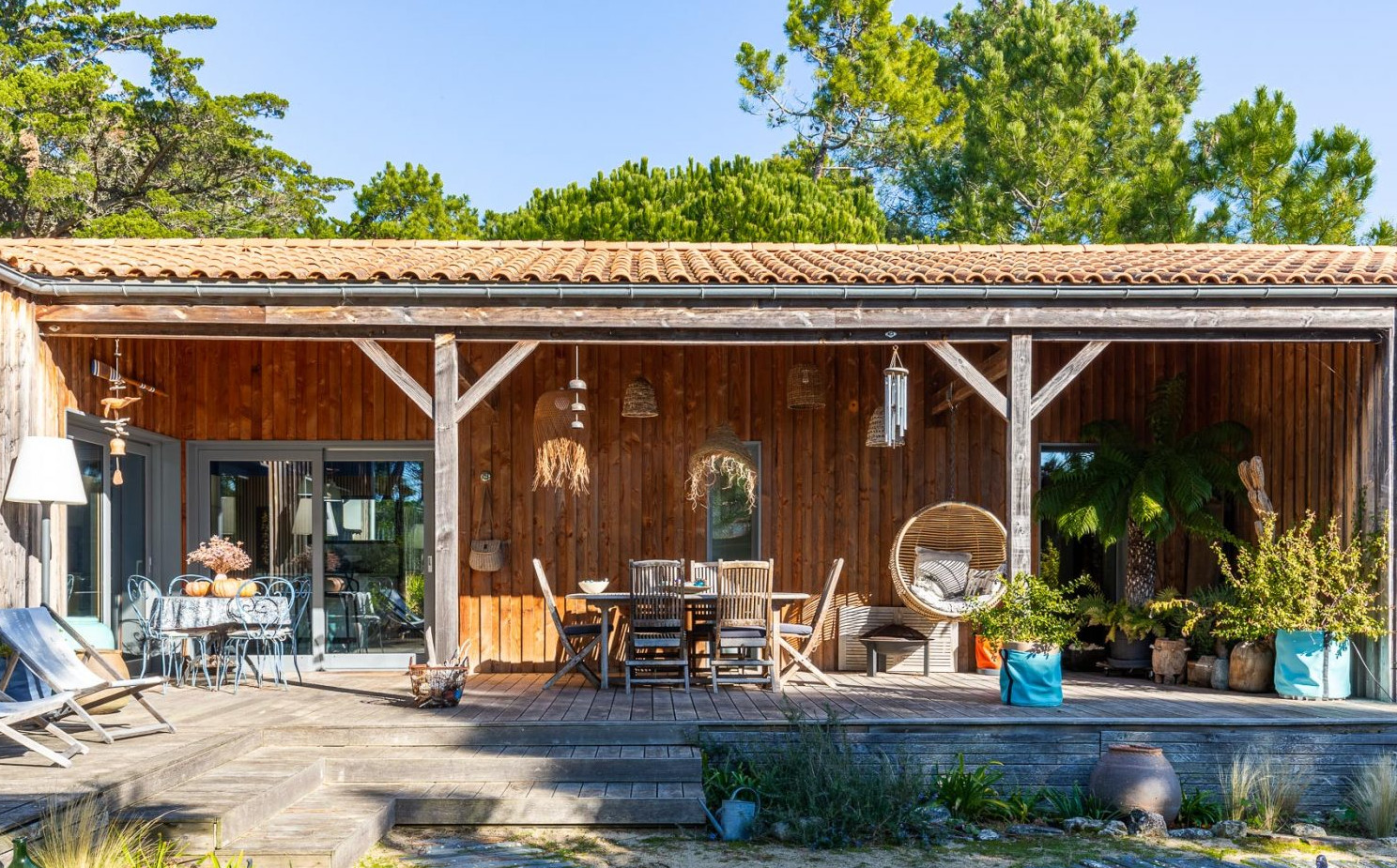 terrasse en bois abritée