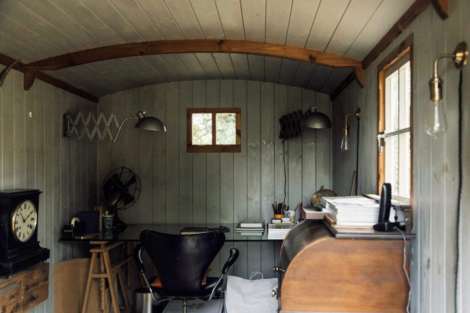 intérieur roulotte vintage