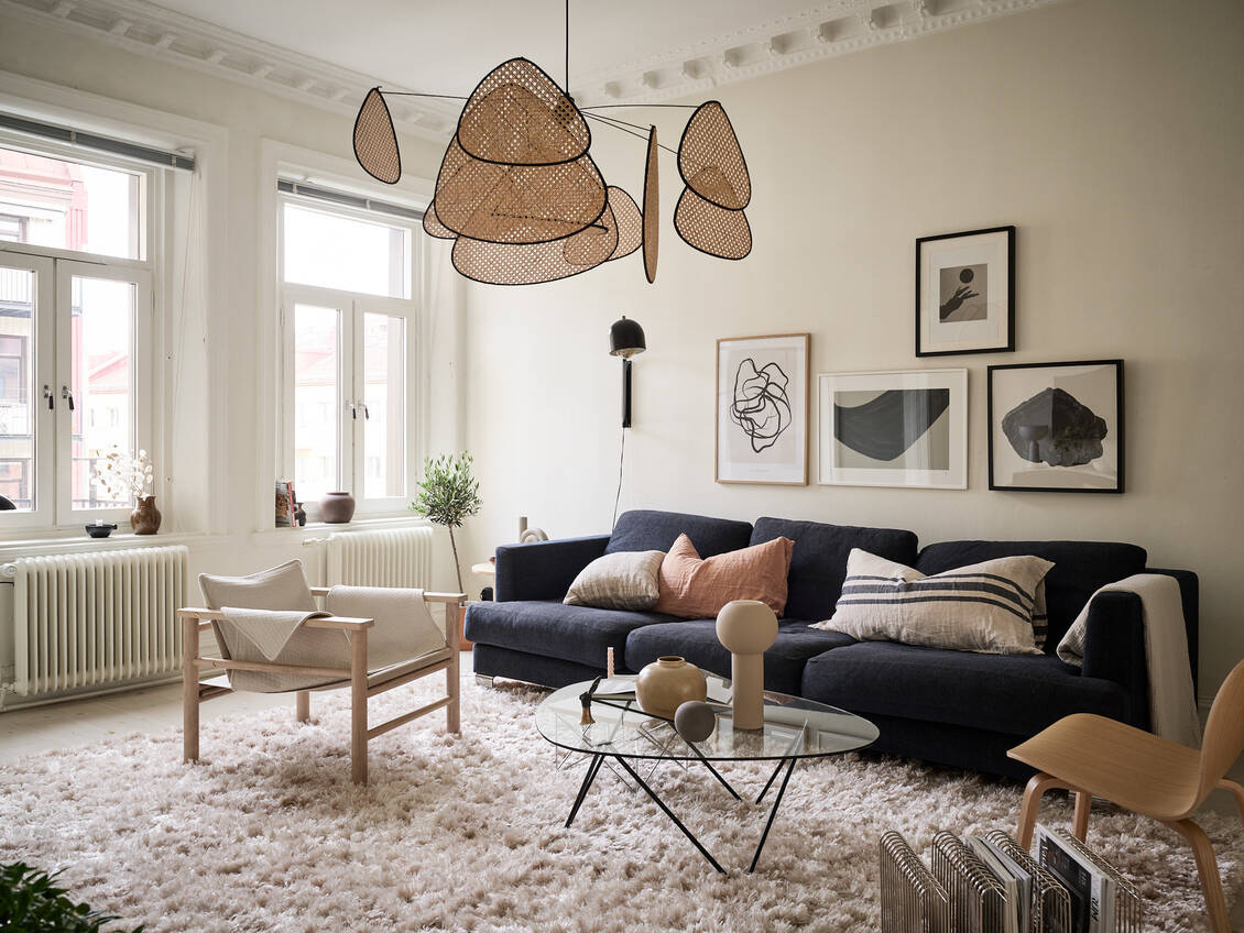 salon appartement décoration scandinave