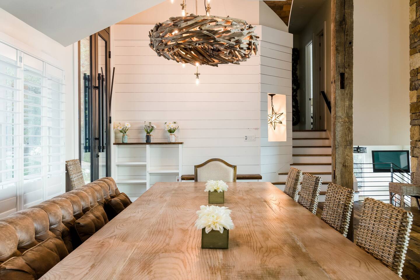 salle à manger décoration naturelle