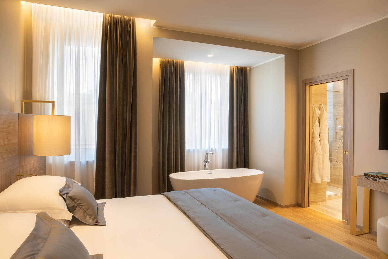 chambre avec salle de bain décoration contemporaine chambre avec salle de bain décoration contemporaine