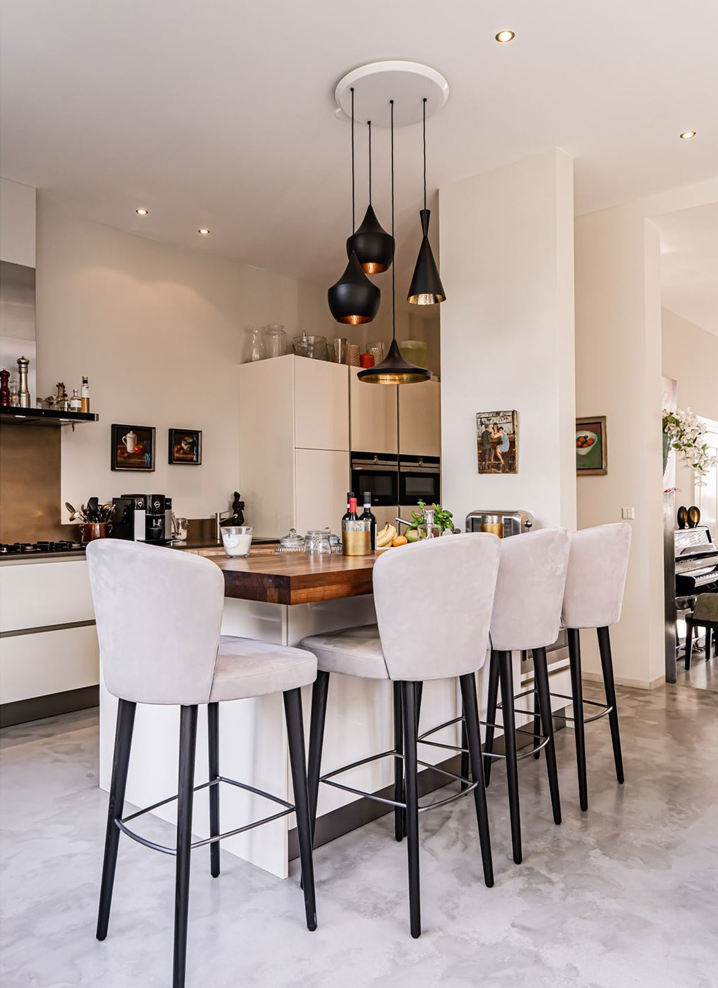 cuisine ouverte design laquée blanche cuisine ouverte design laquée blanche