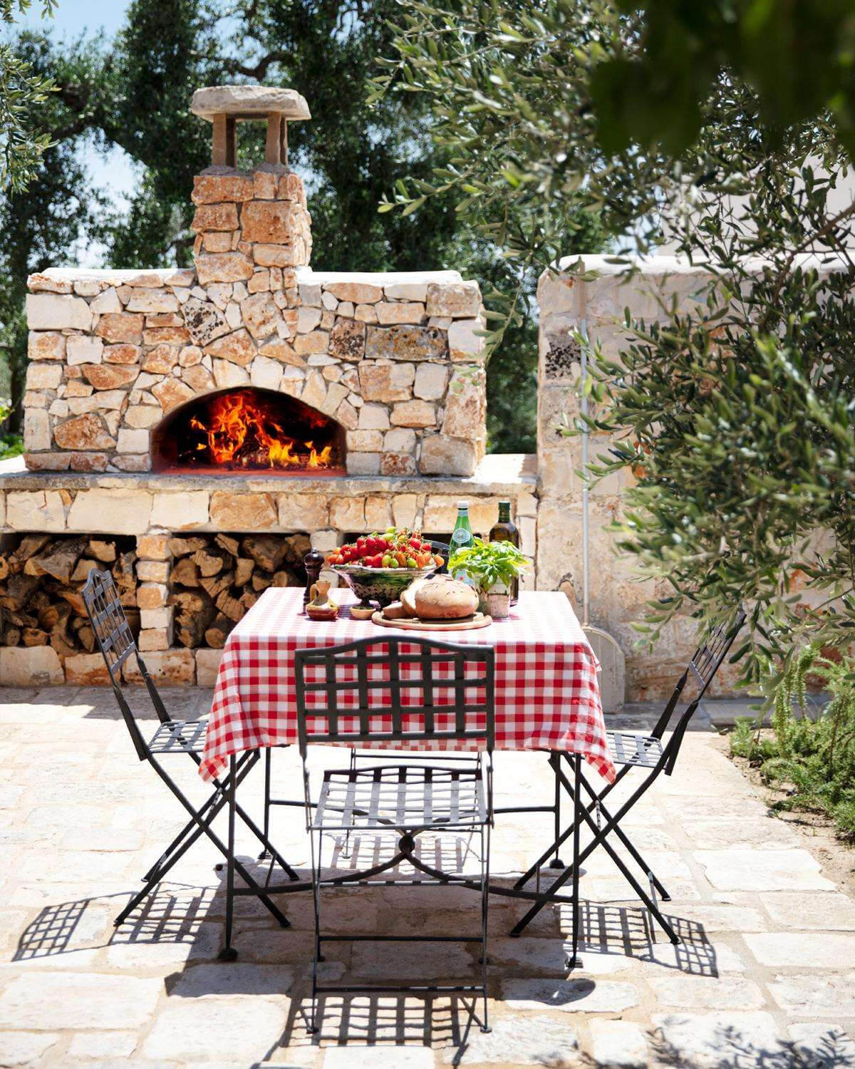 terrasse en pierres avec barbecue terrasse en pierres avec barbecue