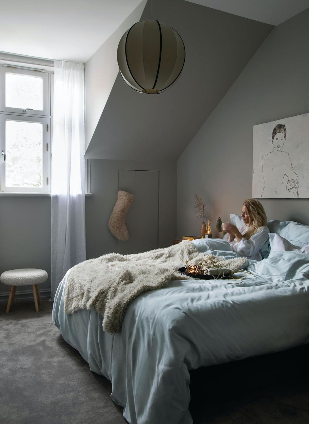 chambre décoration hiver