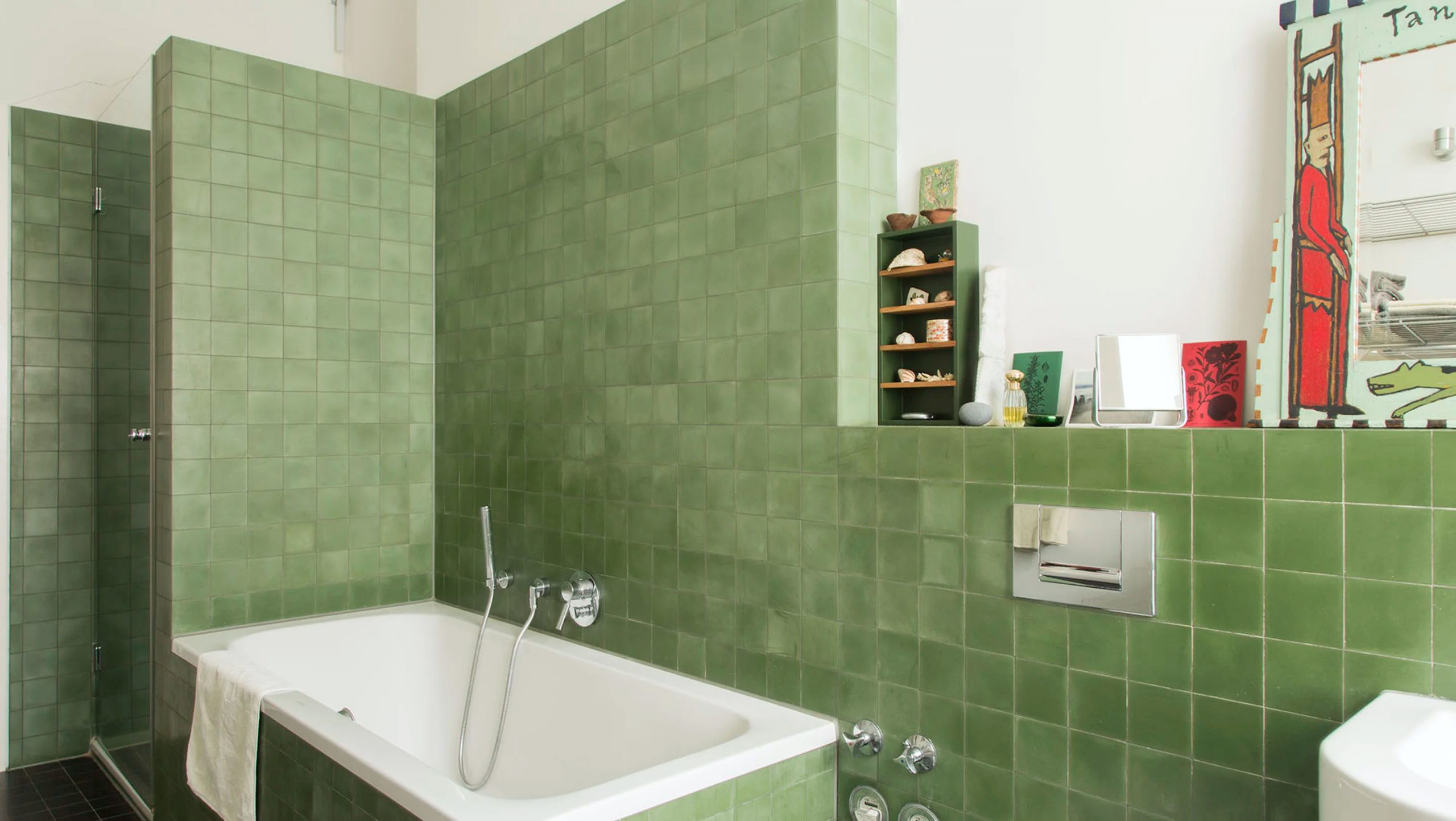 salle de bain verte salle de bain verte