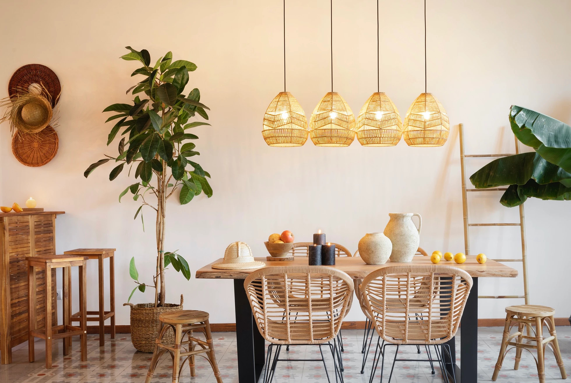 salle à manger décoration naturelle