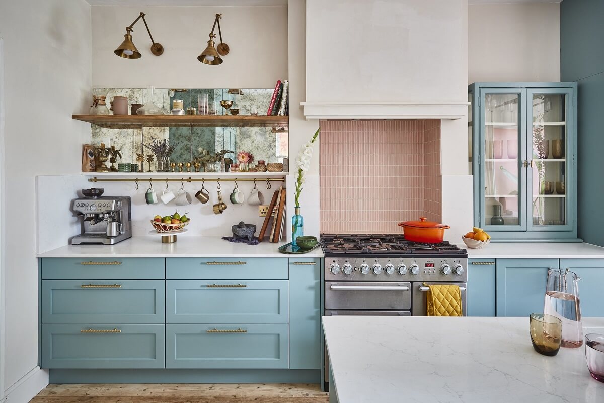 cuisine bleue type shaker cuisine bleue type shaker