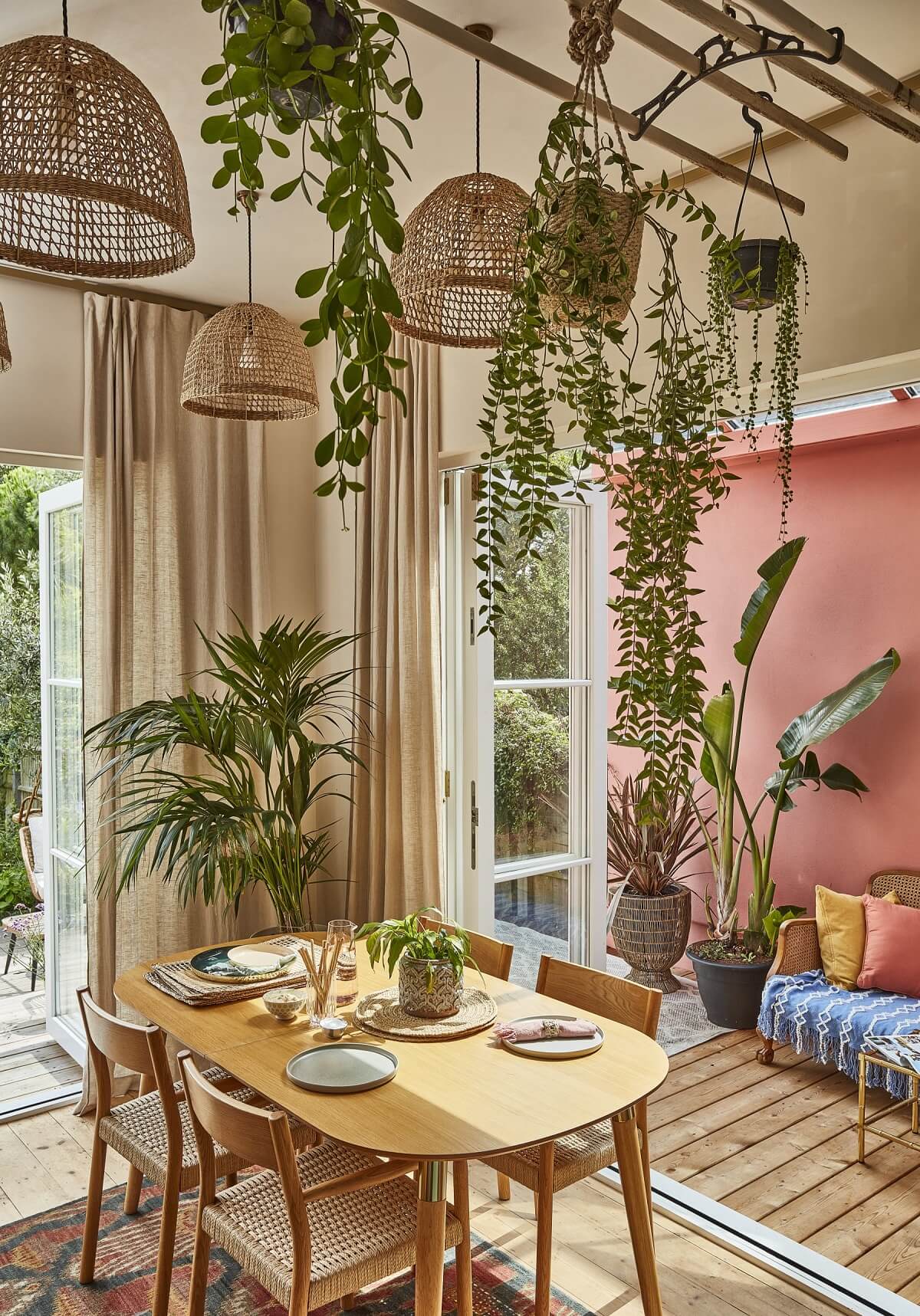 salle à manger avec plantes décoration bohème salle à manger avec plantes décoration bohème