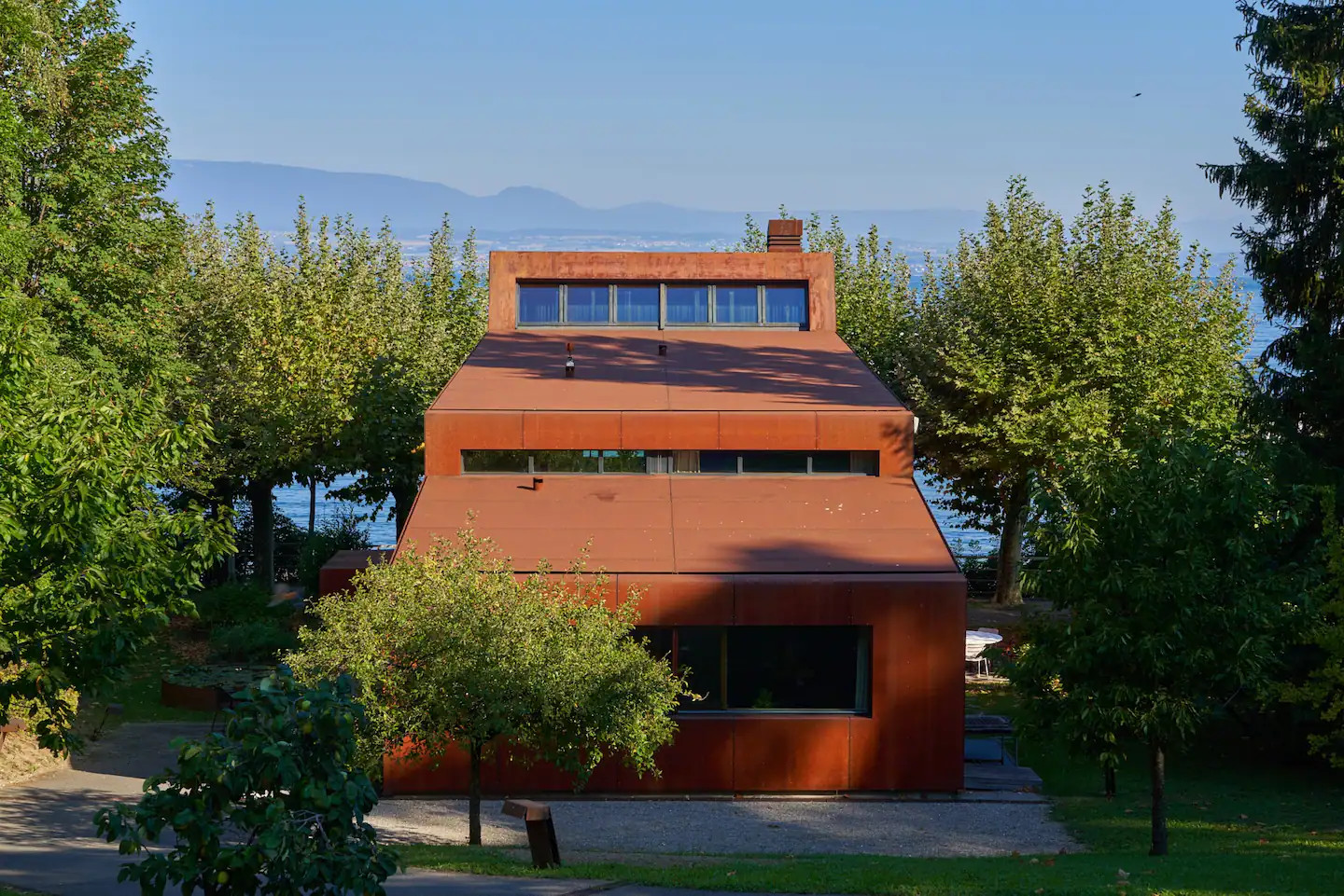 façade maison acier corten