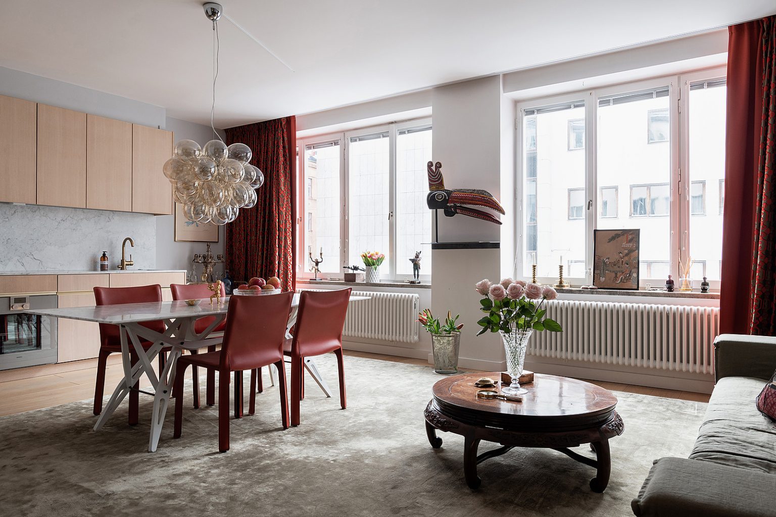 salon et cuisine décoration contemporaine