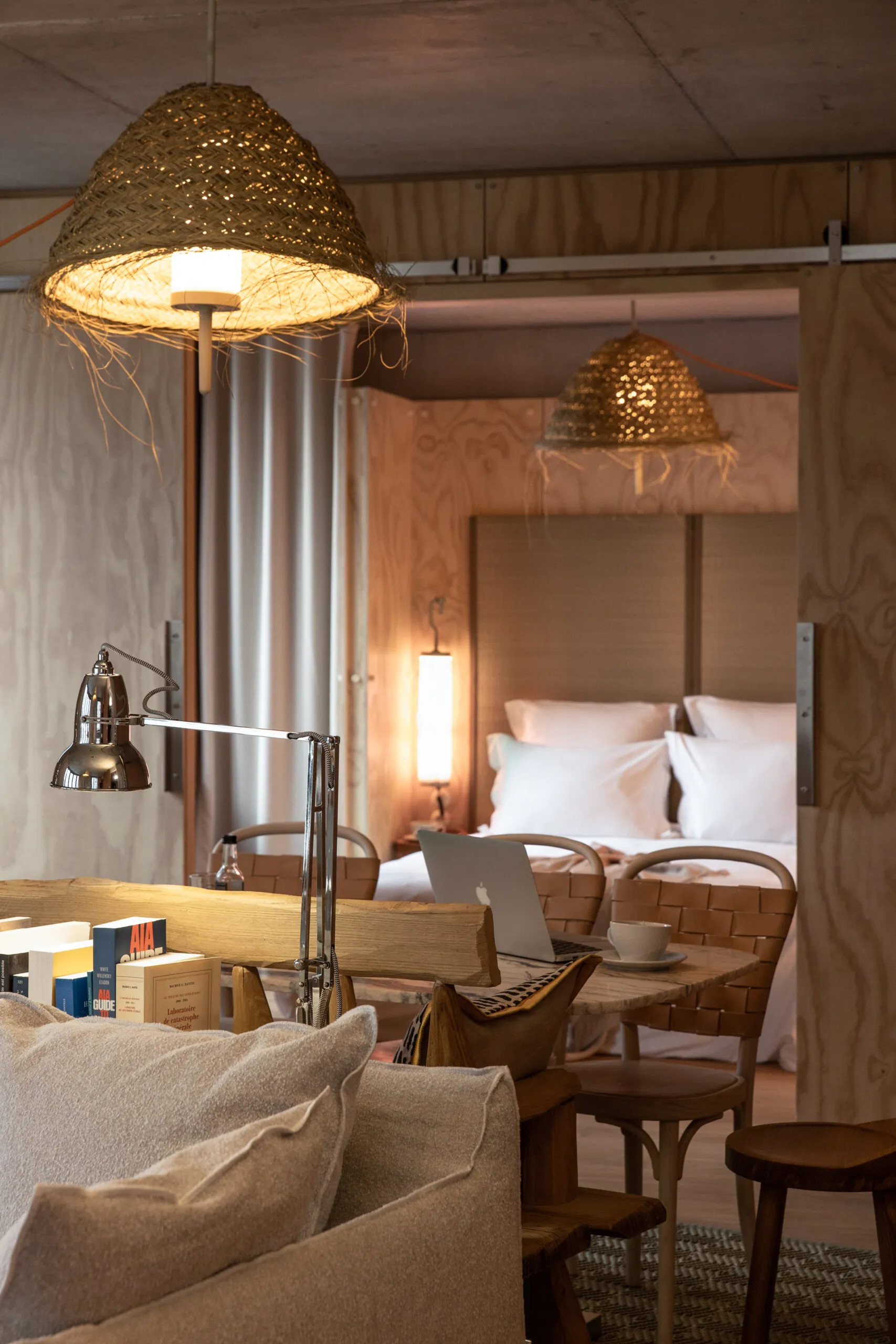 salon et chambre décoration naturelle