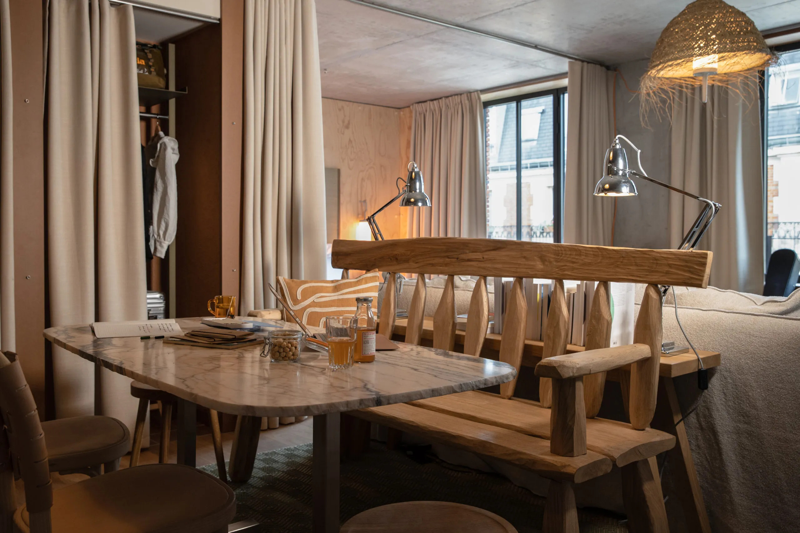 salon et salle à manger décoration naturelle