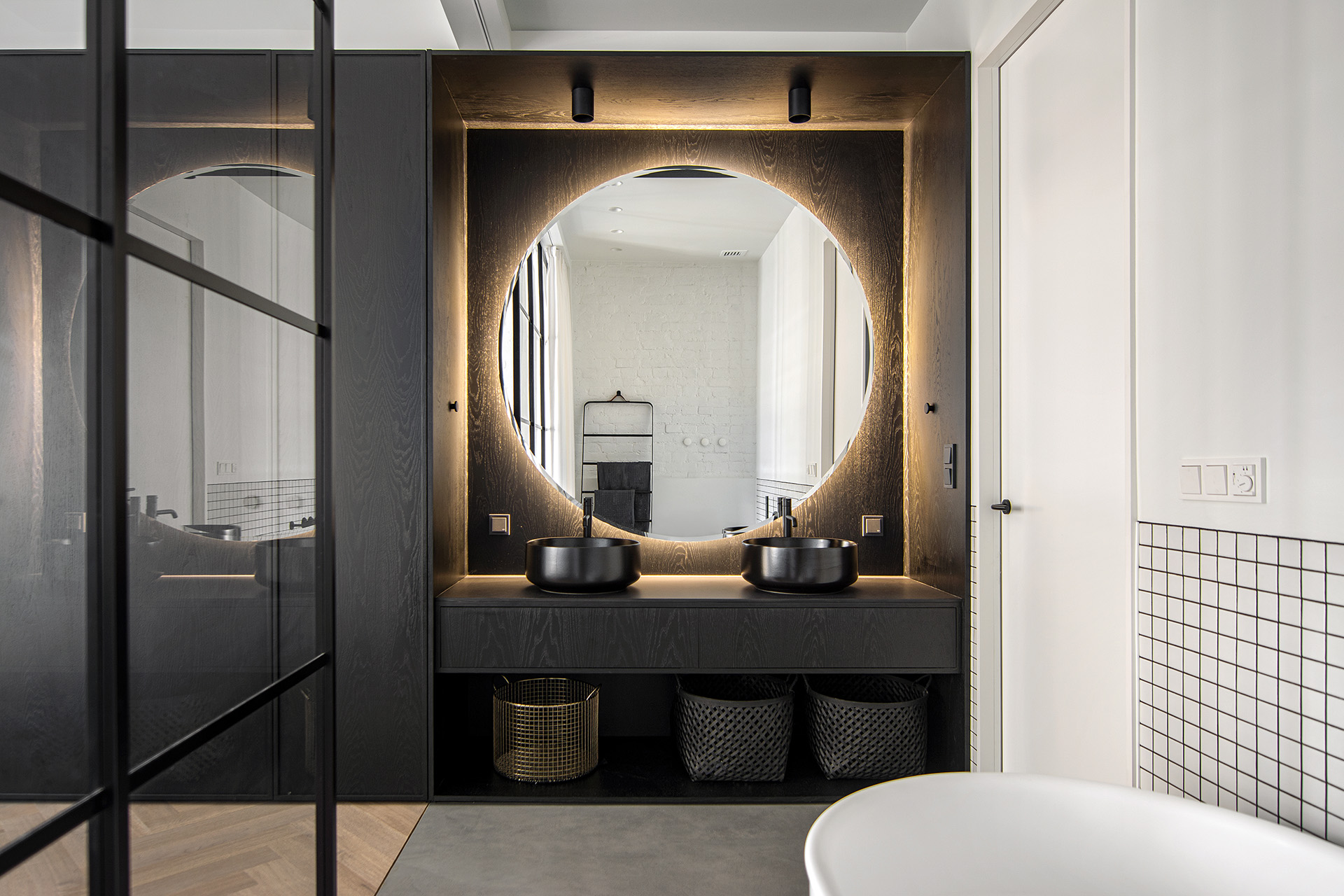 salle de bain noire et blanche salle de bain noire et blanche