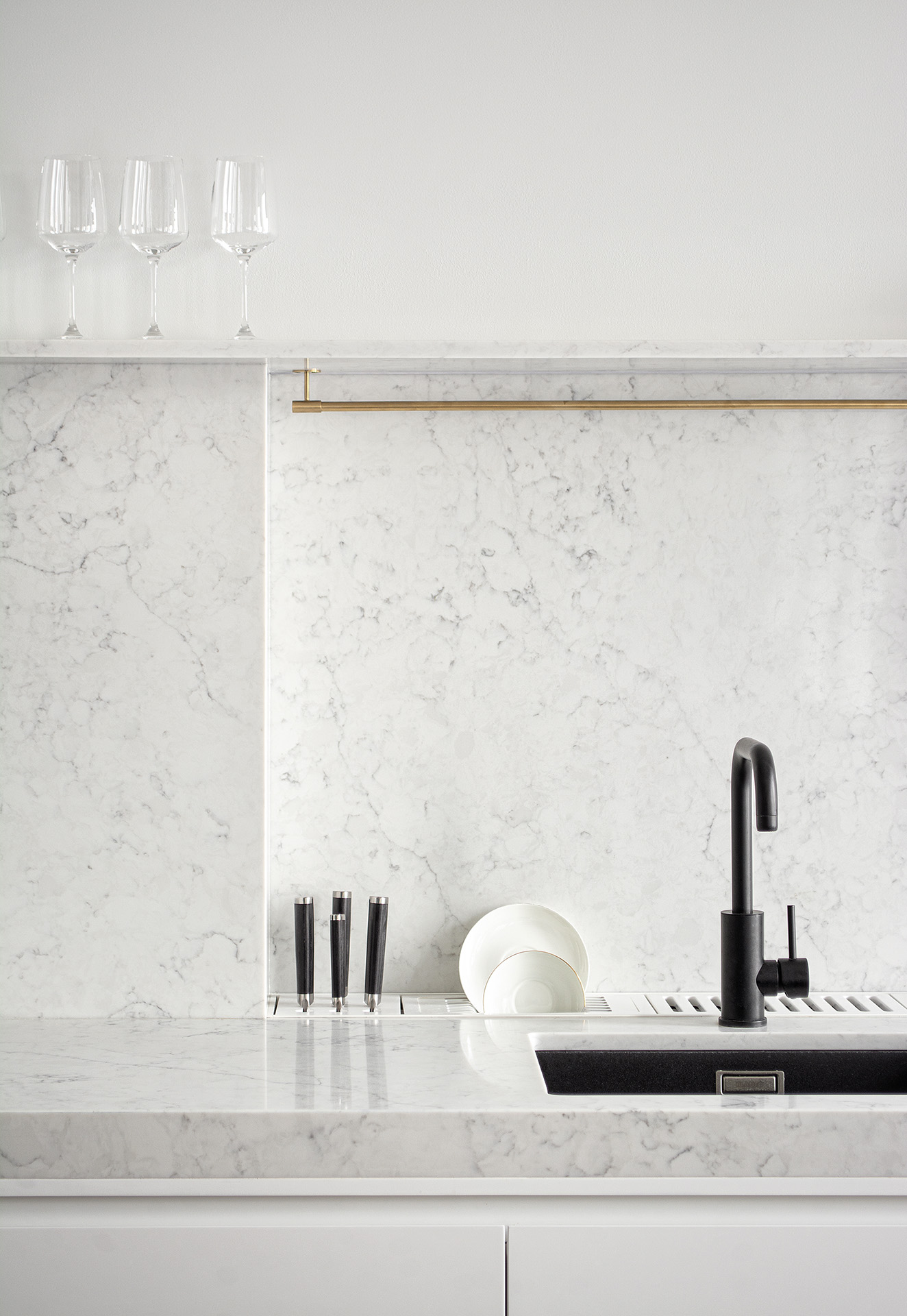 cuisine design blanche et marbre cuisine design blanche et marbre