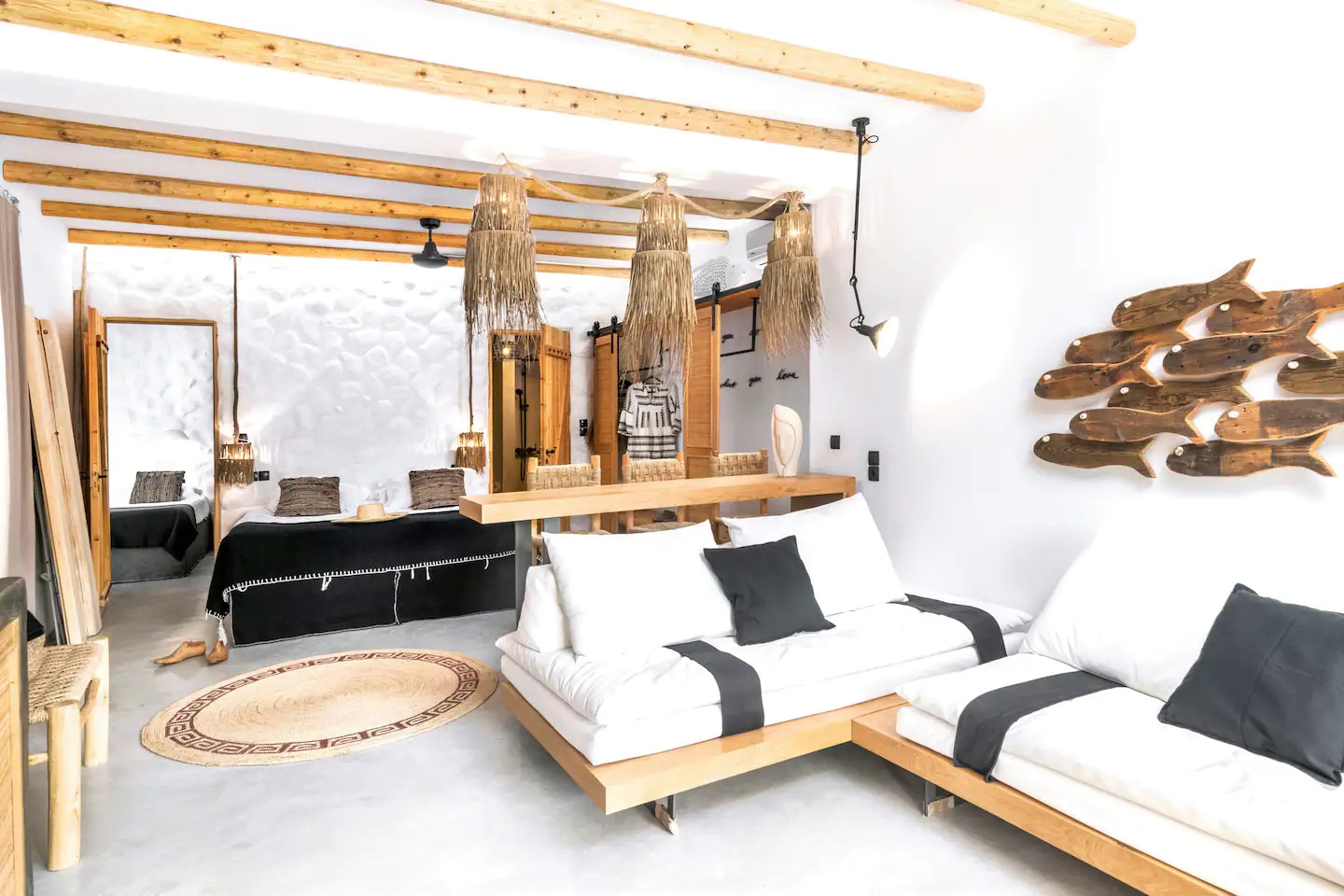 chambre et salon décoration naturelle