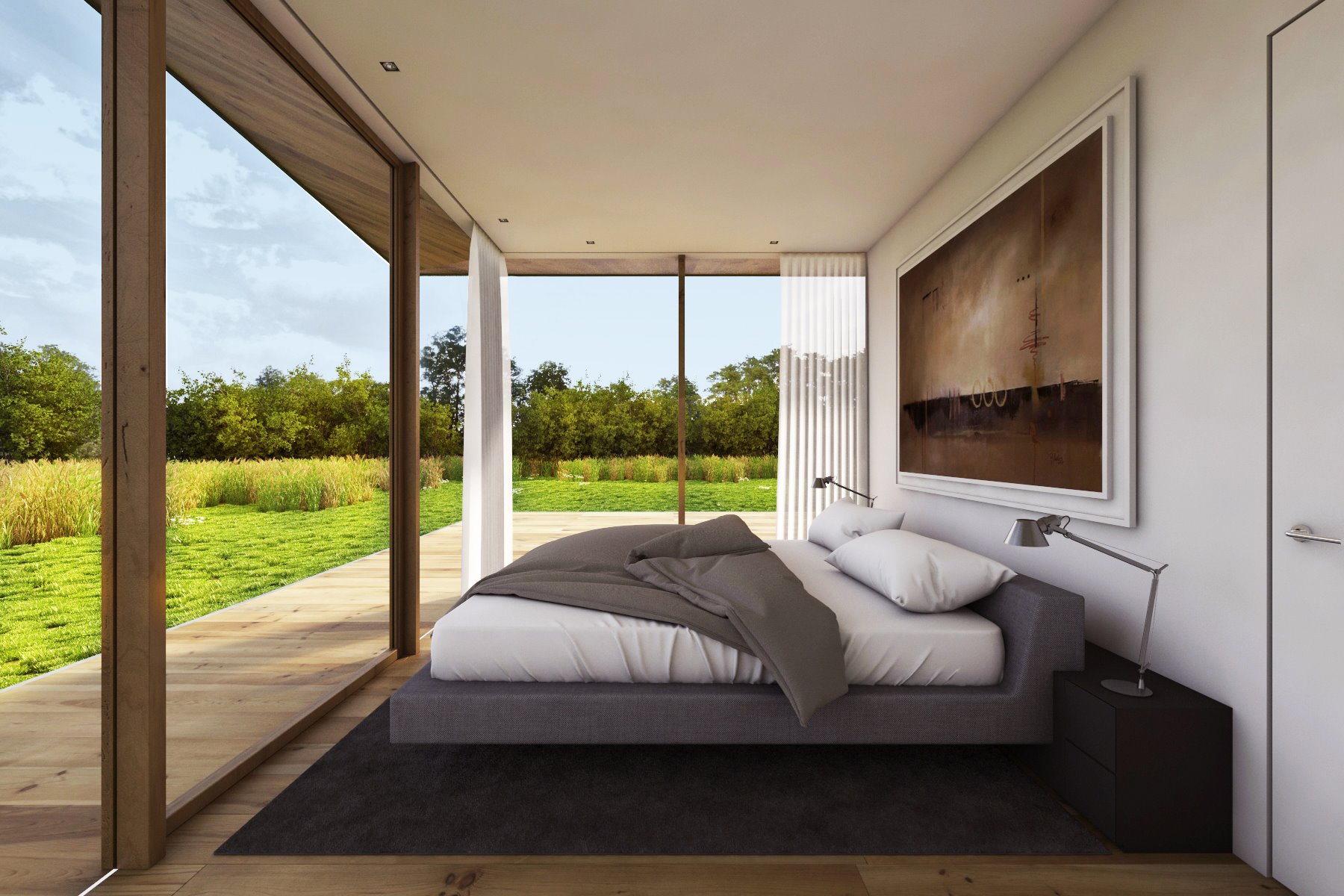 chambre avec baies vitrées chambre avec baies vitrées