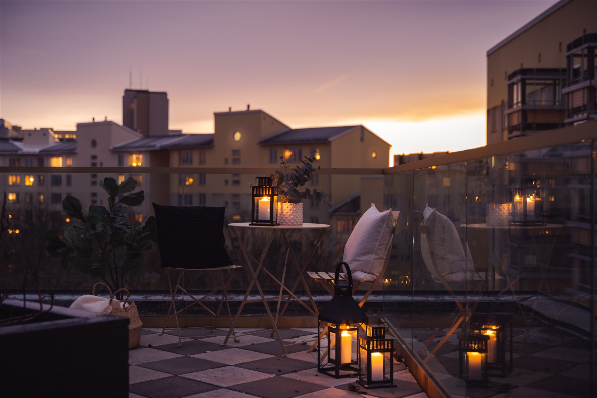 terrasse vue nuit