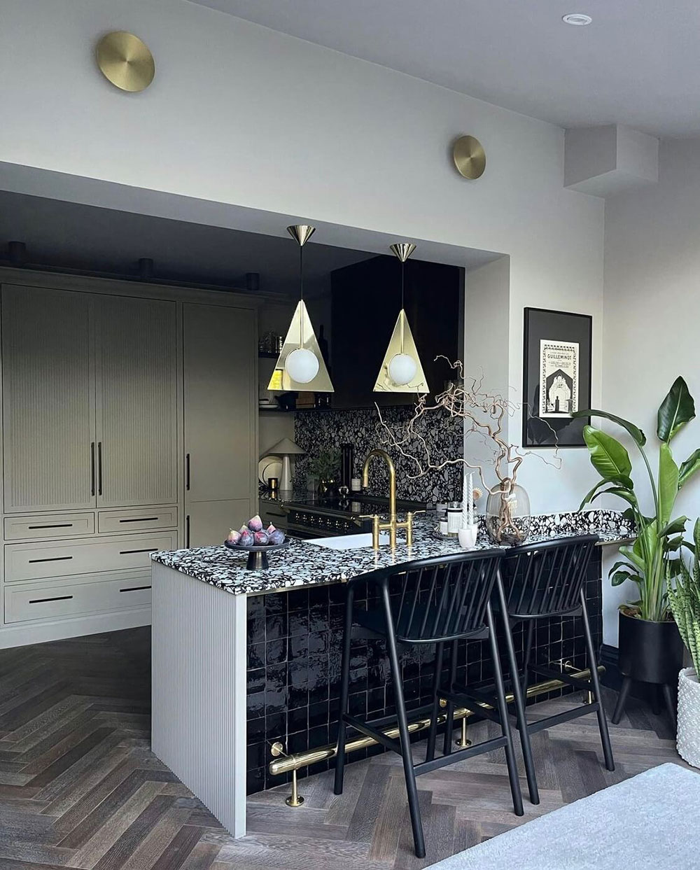 cuisine décoration noire et blanche