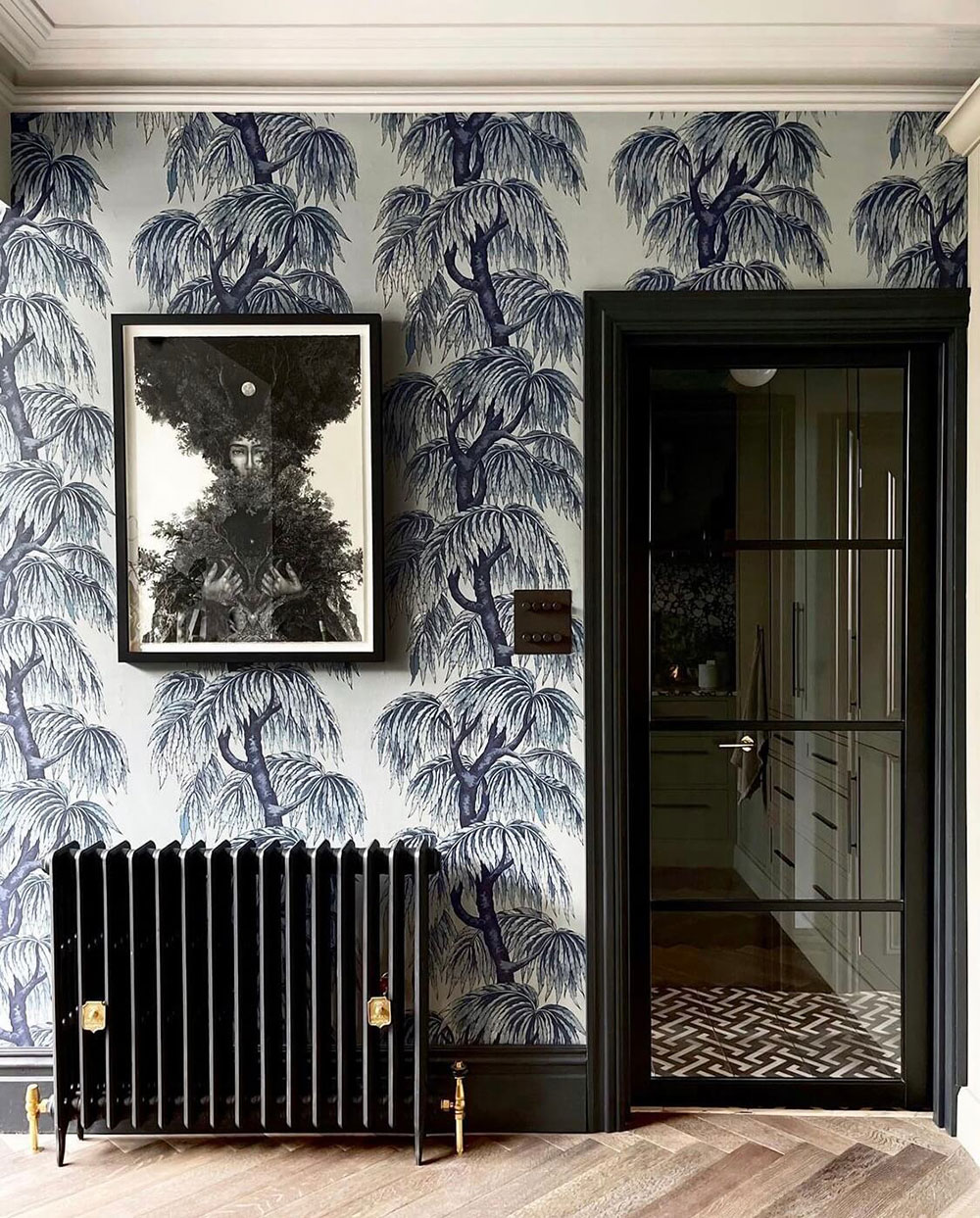 entrée décoration noire et blanche