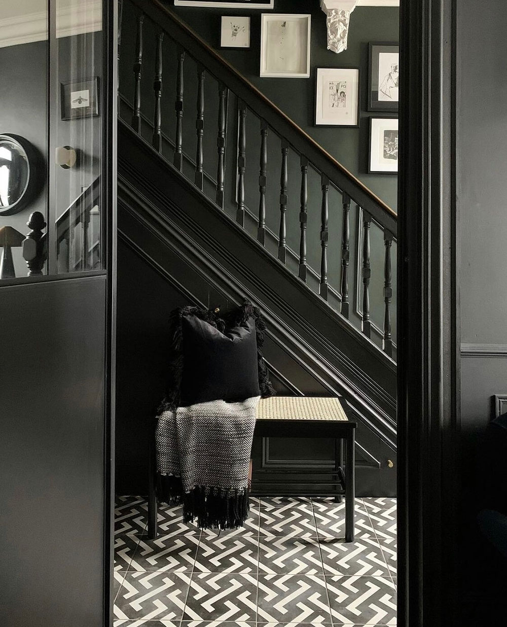 entrée décoration noire