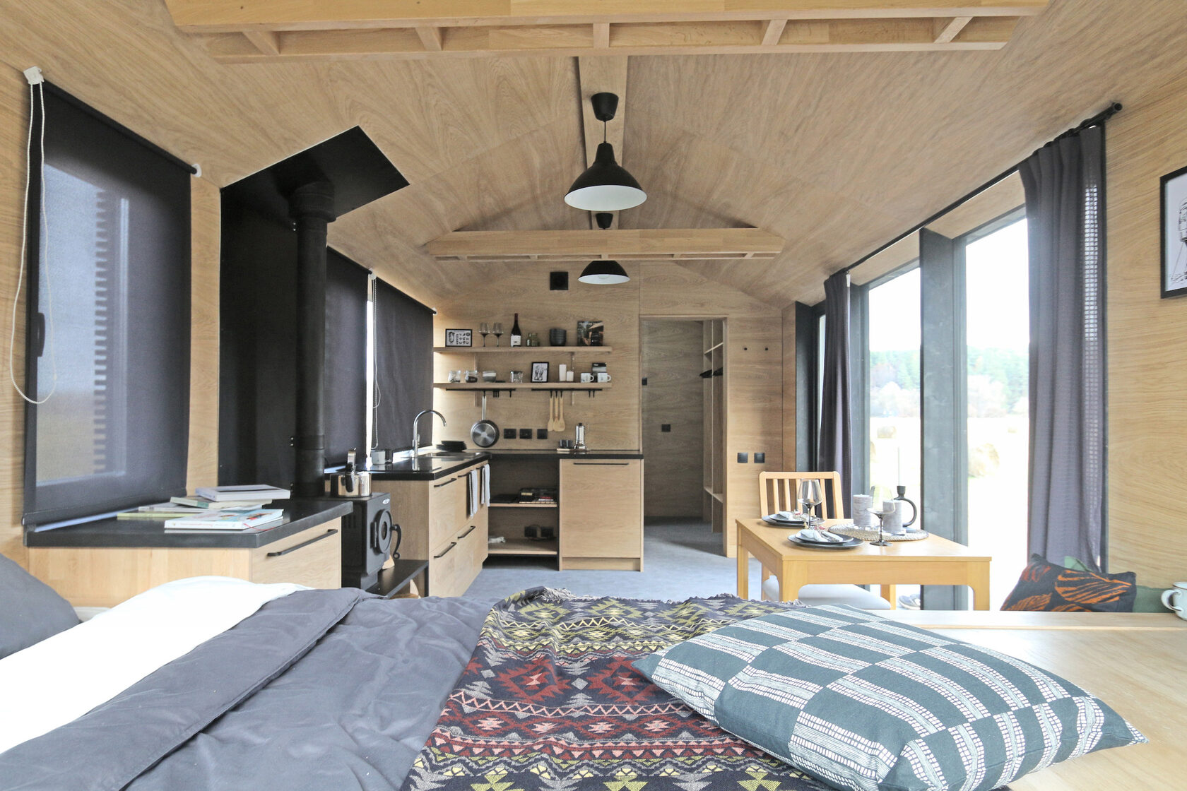 chambre et salon petite maison 27m2 préfabriquée chambre et salon petite maison 27m2 préfabriquée