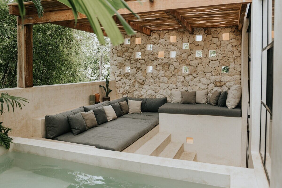 terrasse avec pergola bois et piscine terrasse avec pergola bois et piscine