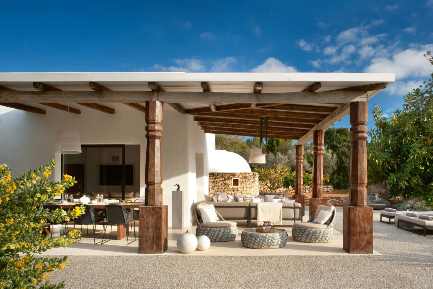 terrasse abritée maison Ibiza terrasse abritée maison Ibiza