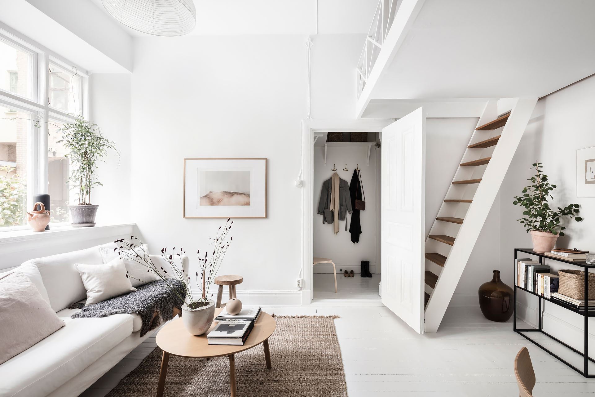 salon studio de 38m2 avec mezzanine