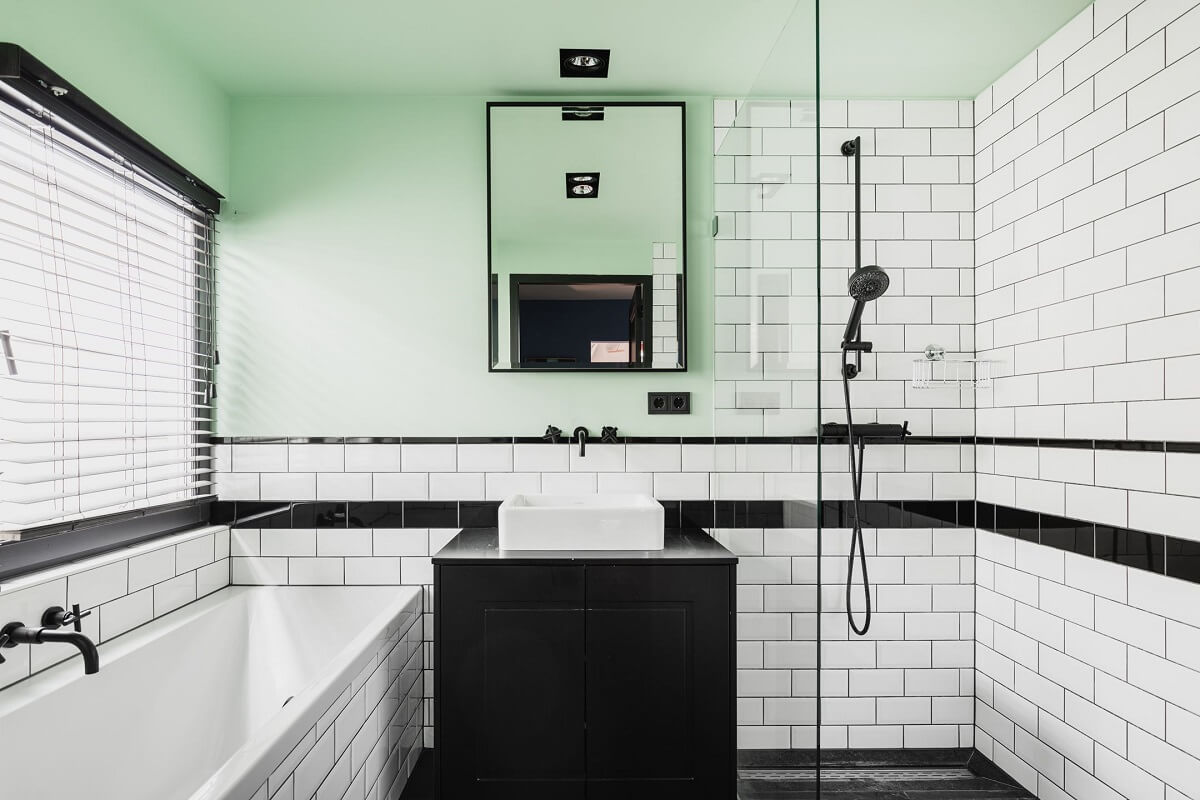 salle de bain verte salle de bain verte