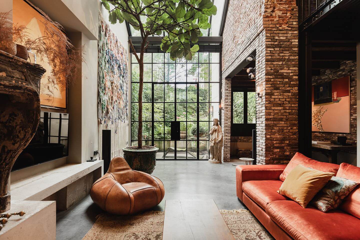 salon avec verrière maison rénovée salon avec verrière maison rénovée