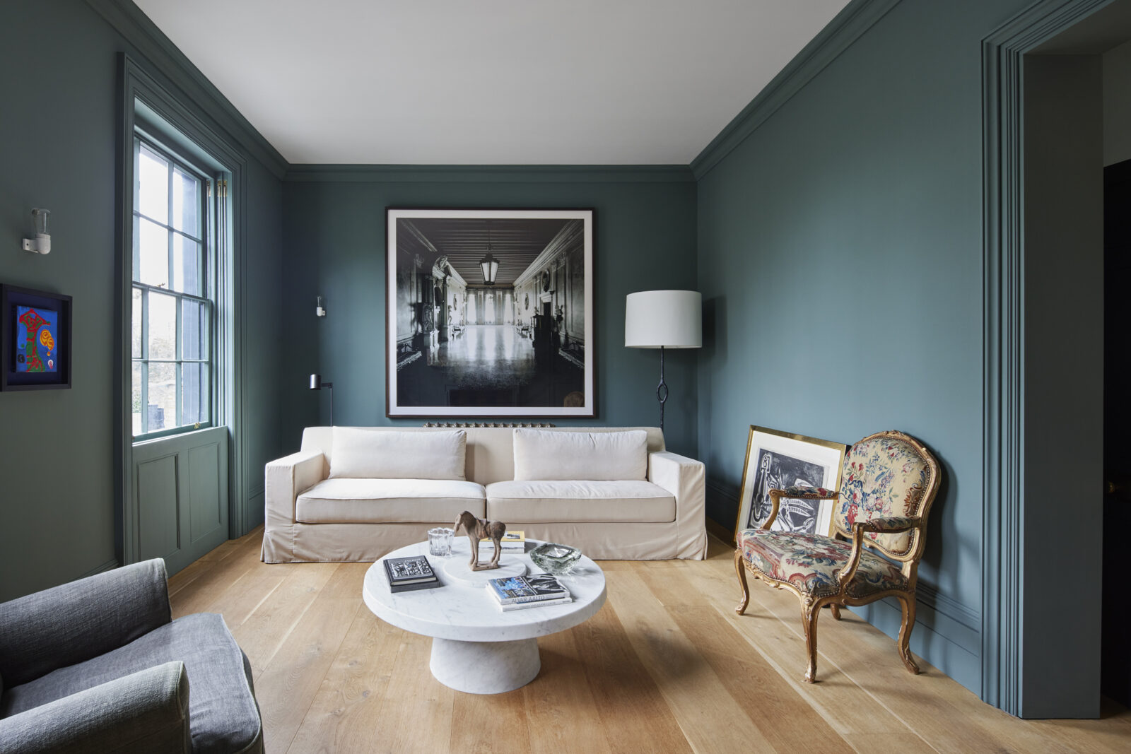 salon bleu maison Londres salon bleu maison Londres