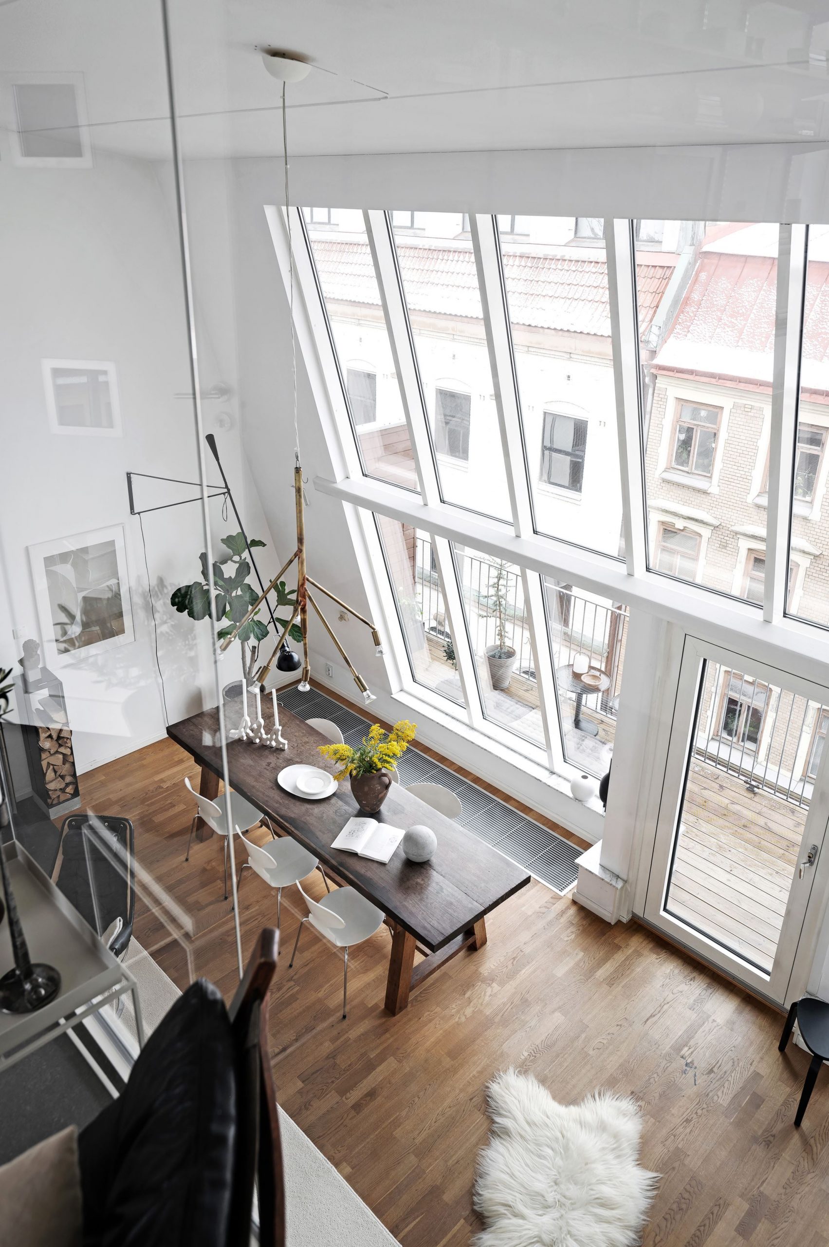 salon appartement avec verrière atelier