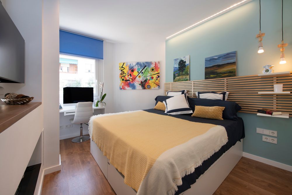 chambre décoration design bleue et jaune chambre décoration design bleue et jaune