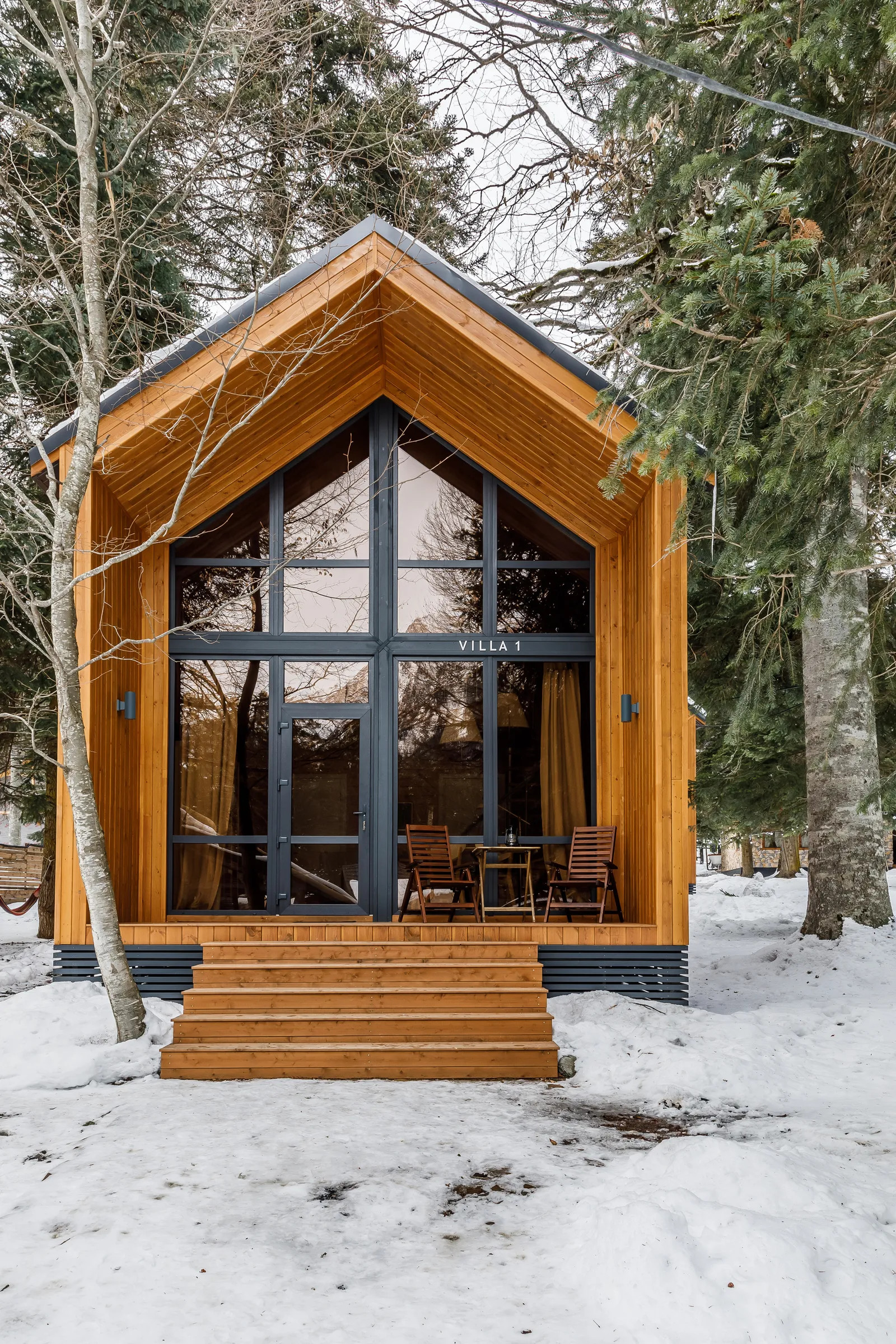 façade avec pignon vitré maison en bois façade avec pignon vitré maison en bois
