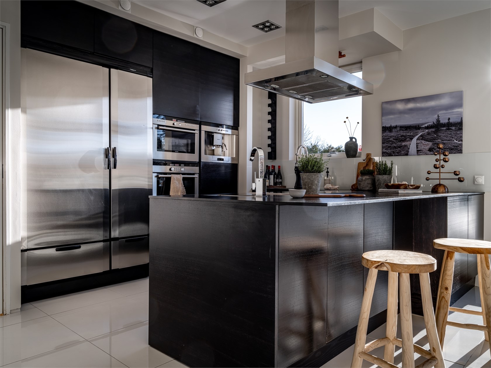 cuisine noire et inox cuisine noire et inox