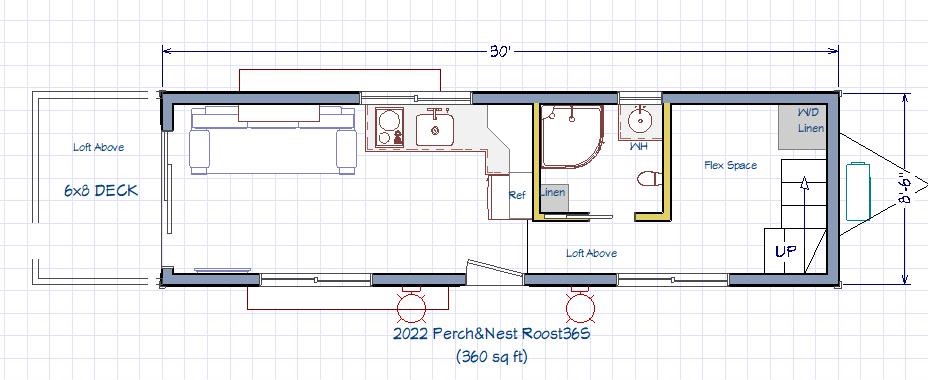 plan tiny house 34m2 plan tiny house 34m2