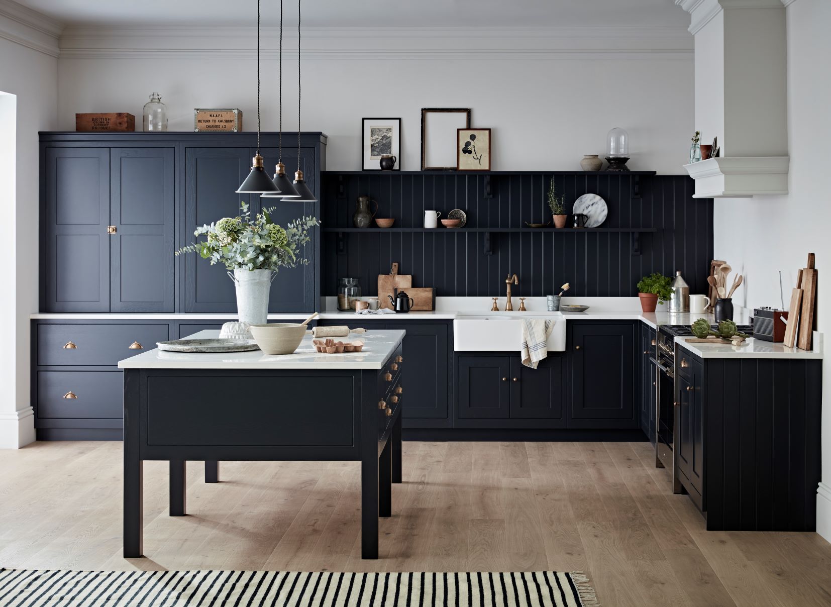 cuisine style shaker bleu marine