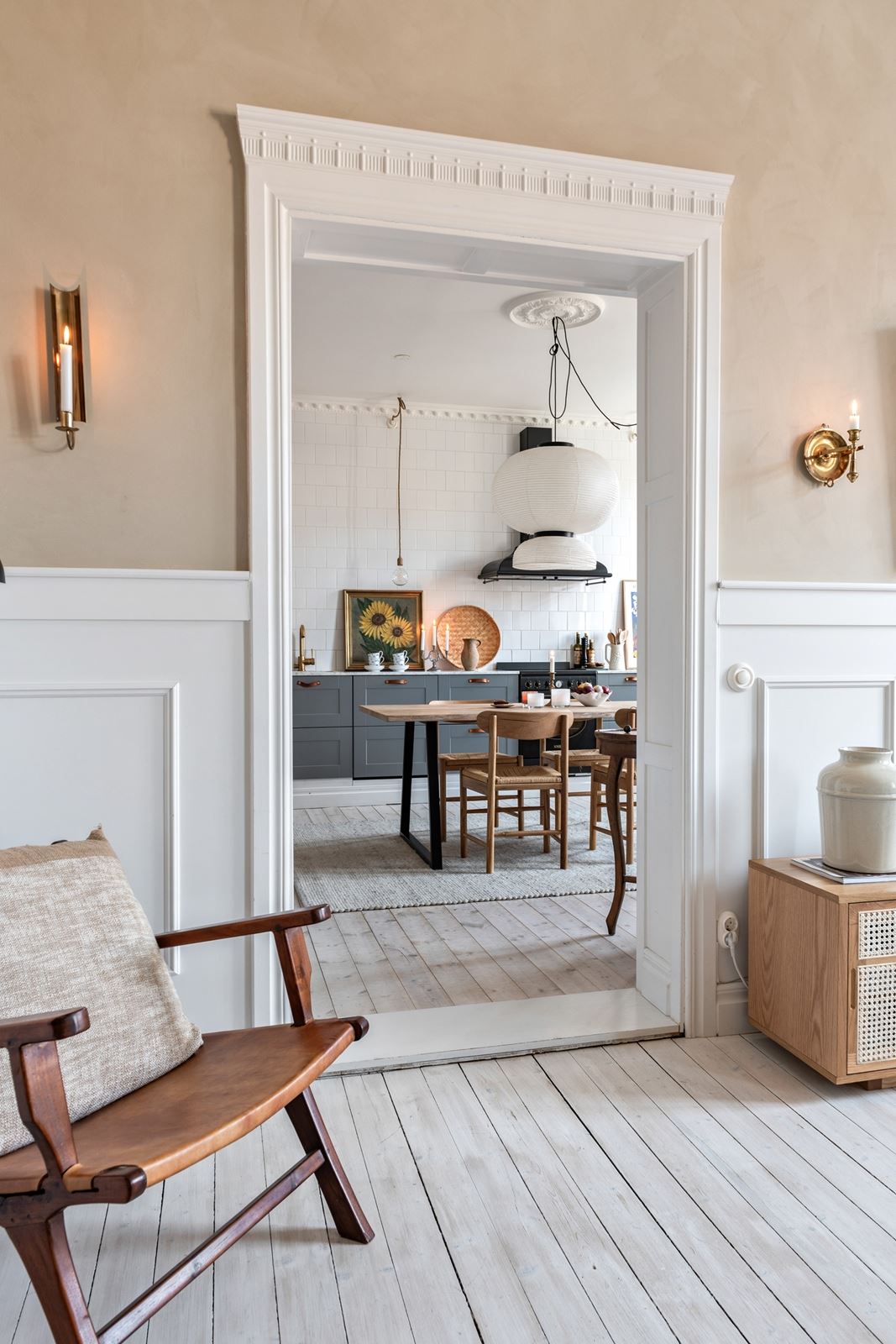 cuisine shaker grise décoration scandinave