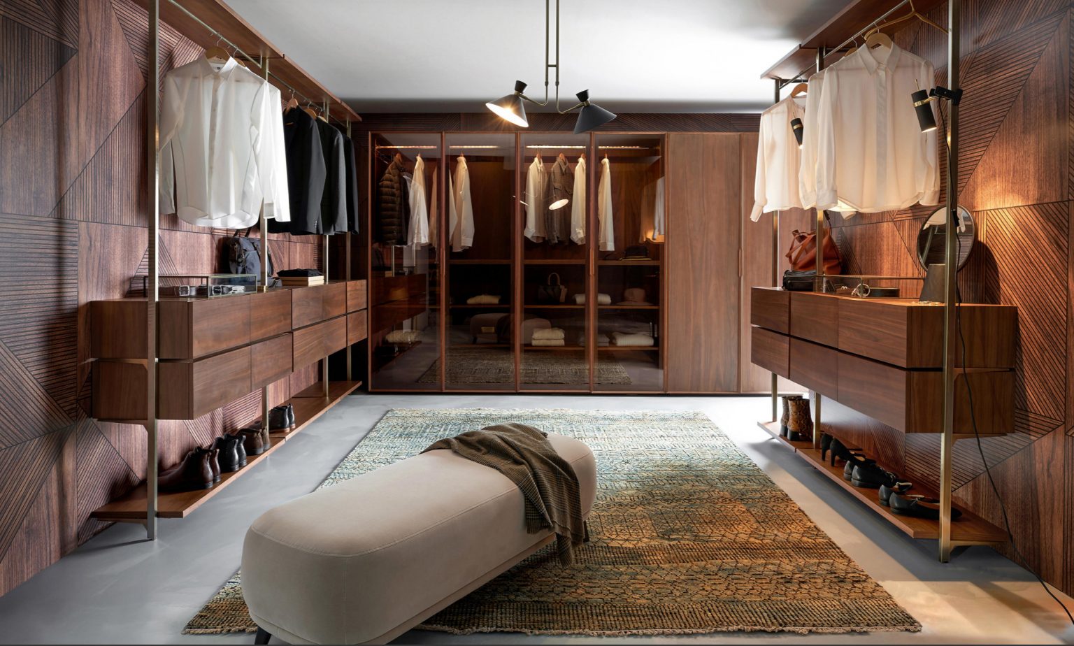 dressing ouvert en noyer