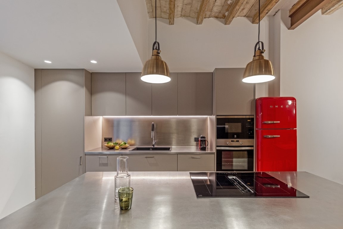cuisine inox loft smeg rouge cuisine inox loft smeg rouge