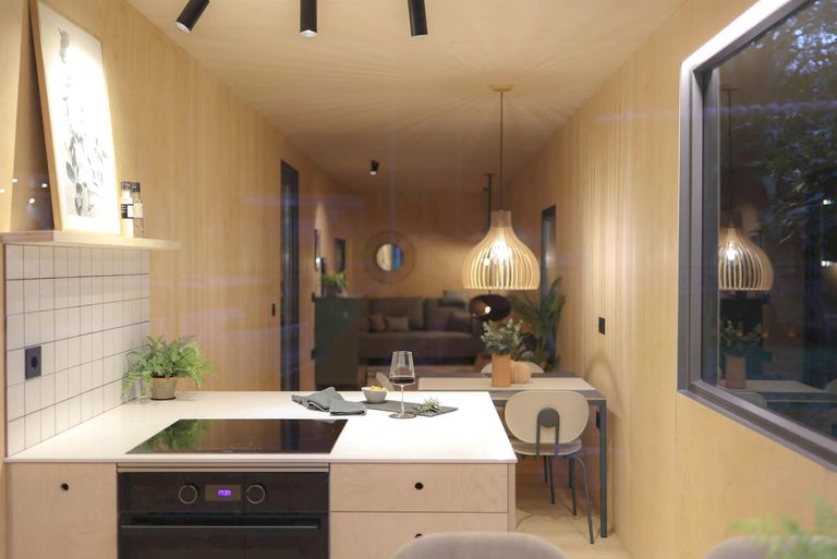 cuisine et salon maison container
