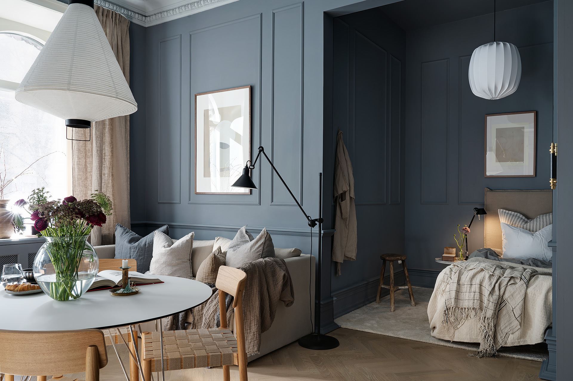salon et chambre appartement décoration bleue salon et chambre appartement décoration bleue