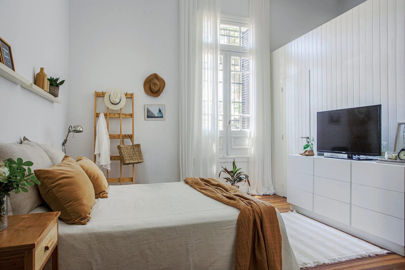 chambre décoration naturelle maison rénovée