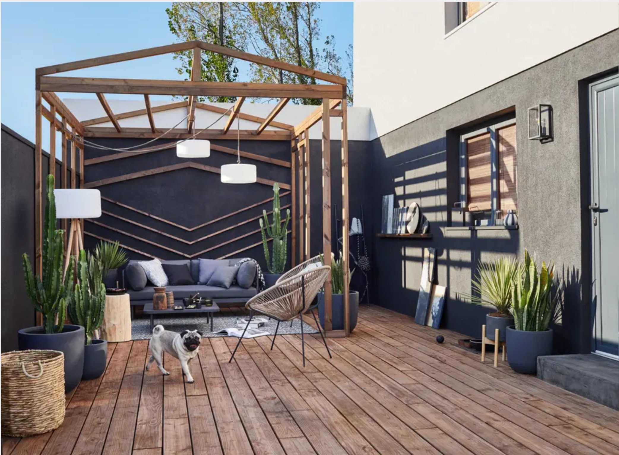 terrasse design avec pergola