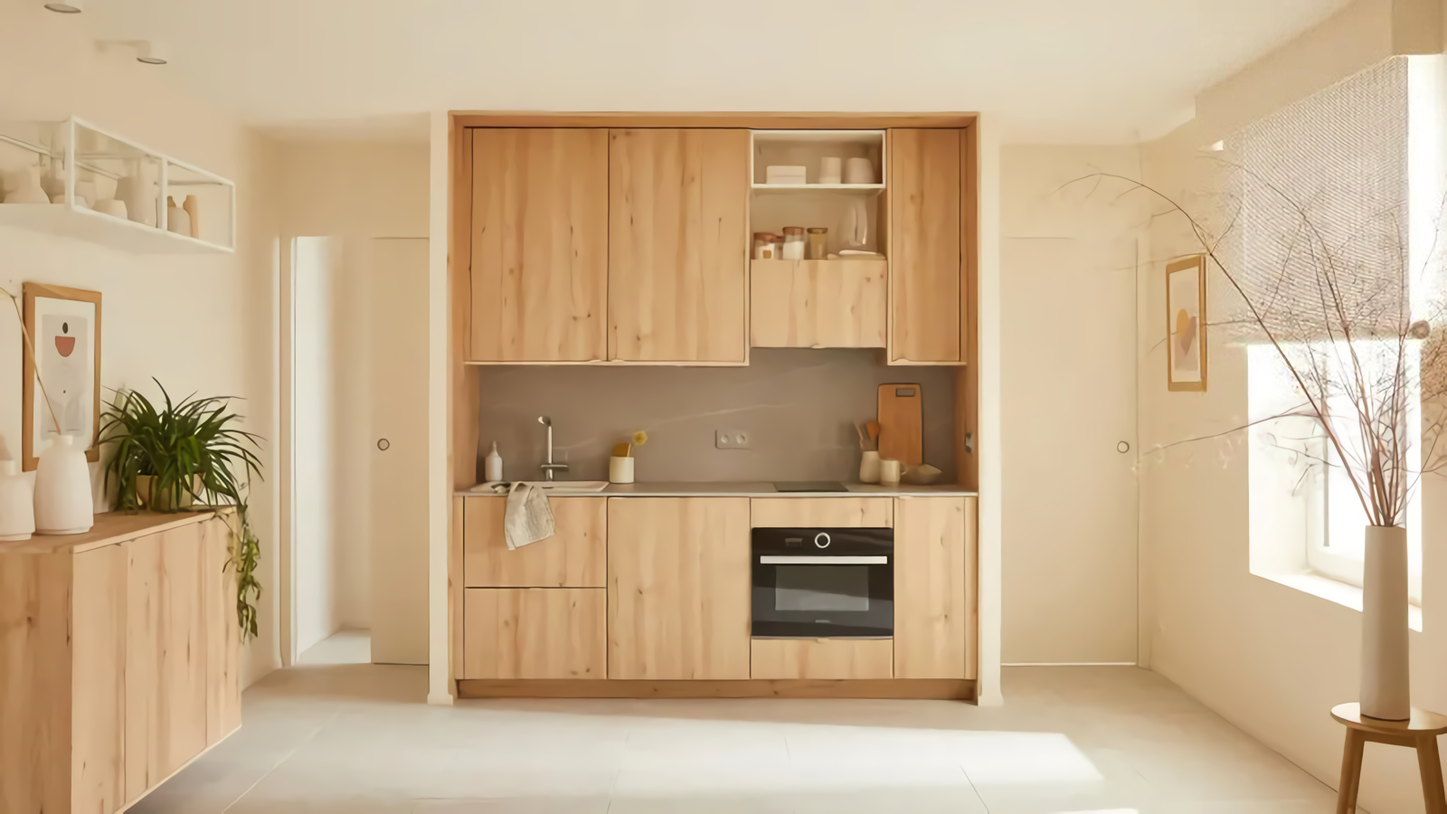 mini cuisine design bois