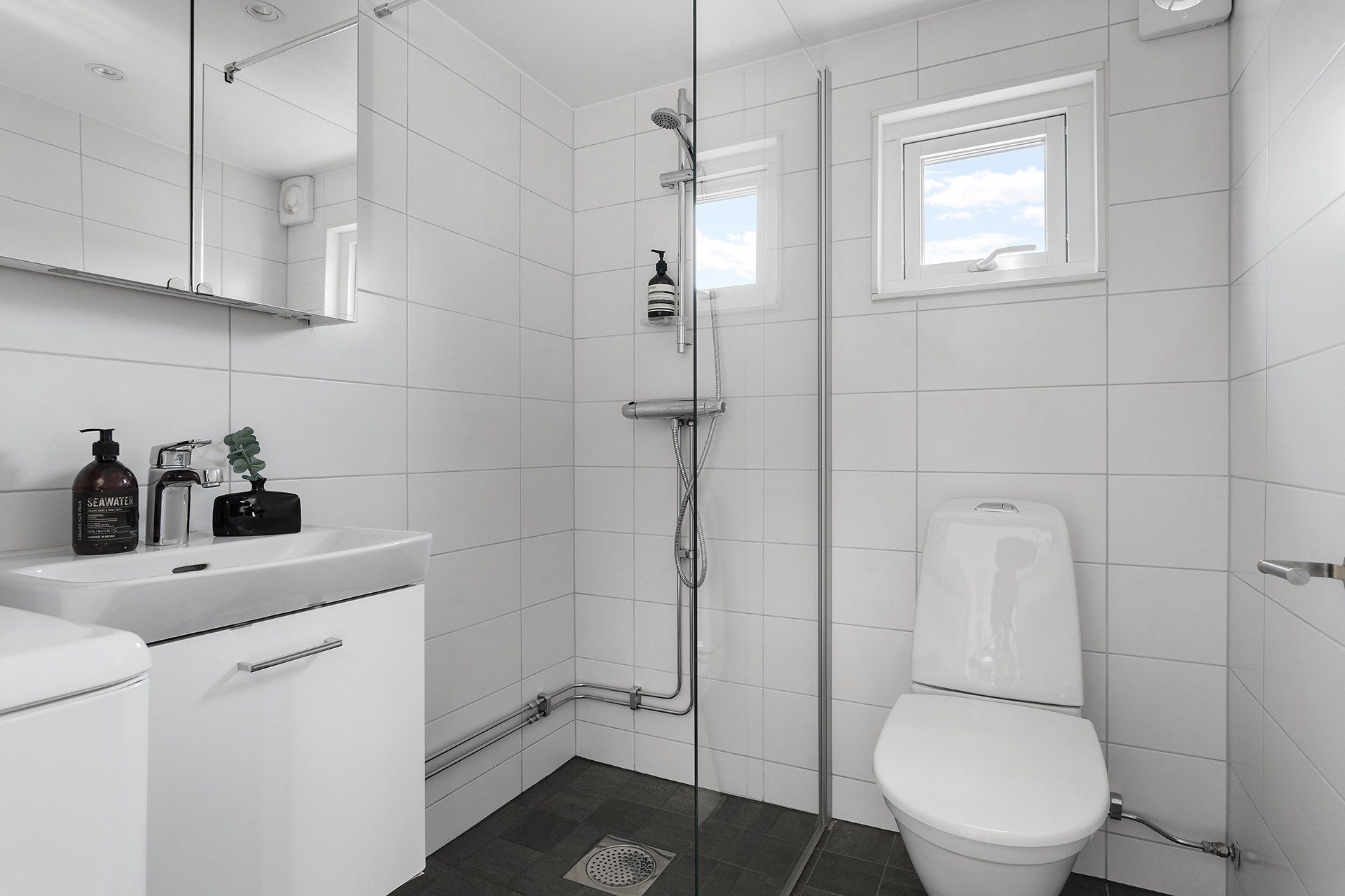 salle de bain blanche