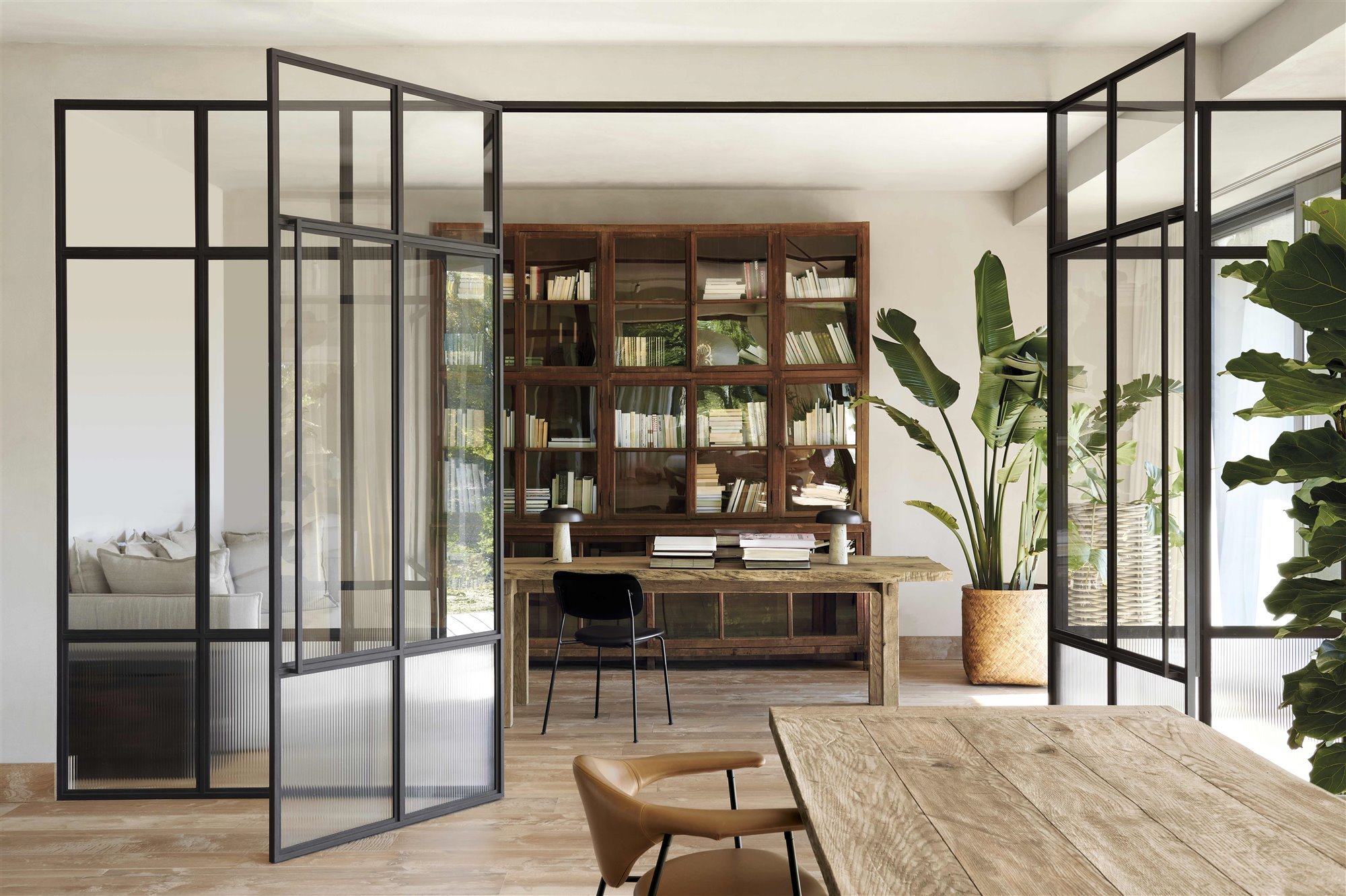 salon et bureau avec verrière design salon et bureau avec verrière design