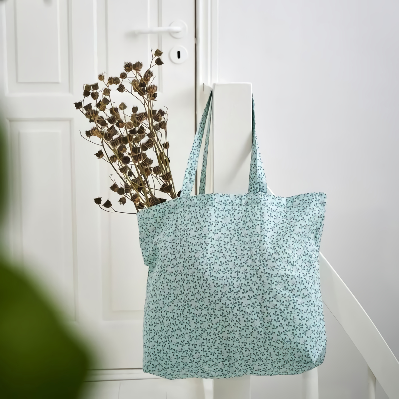 sac de courses motif fleuri