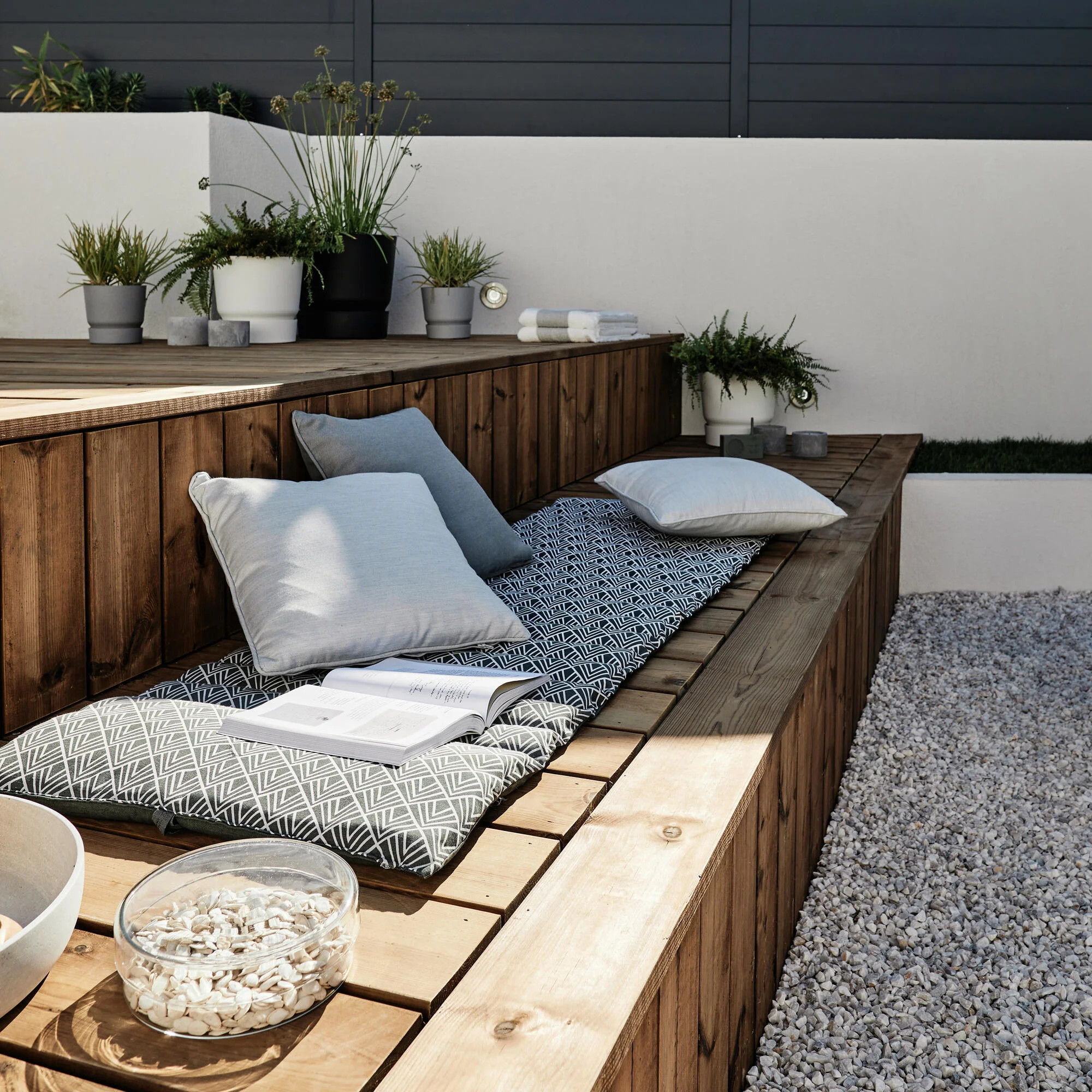 jardin avec spa dans terrasse bois jardin avec spa dans terrasse bois