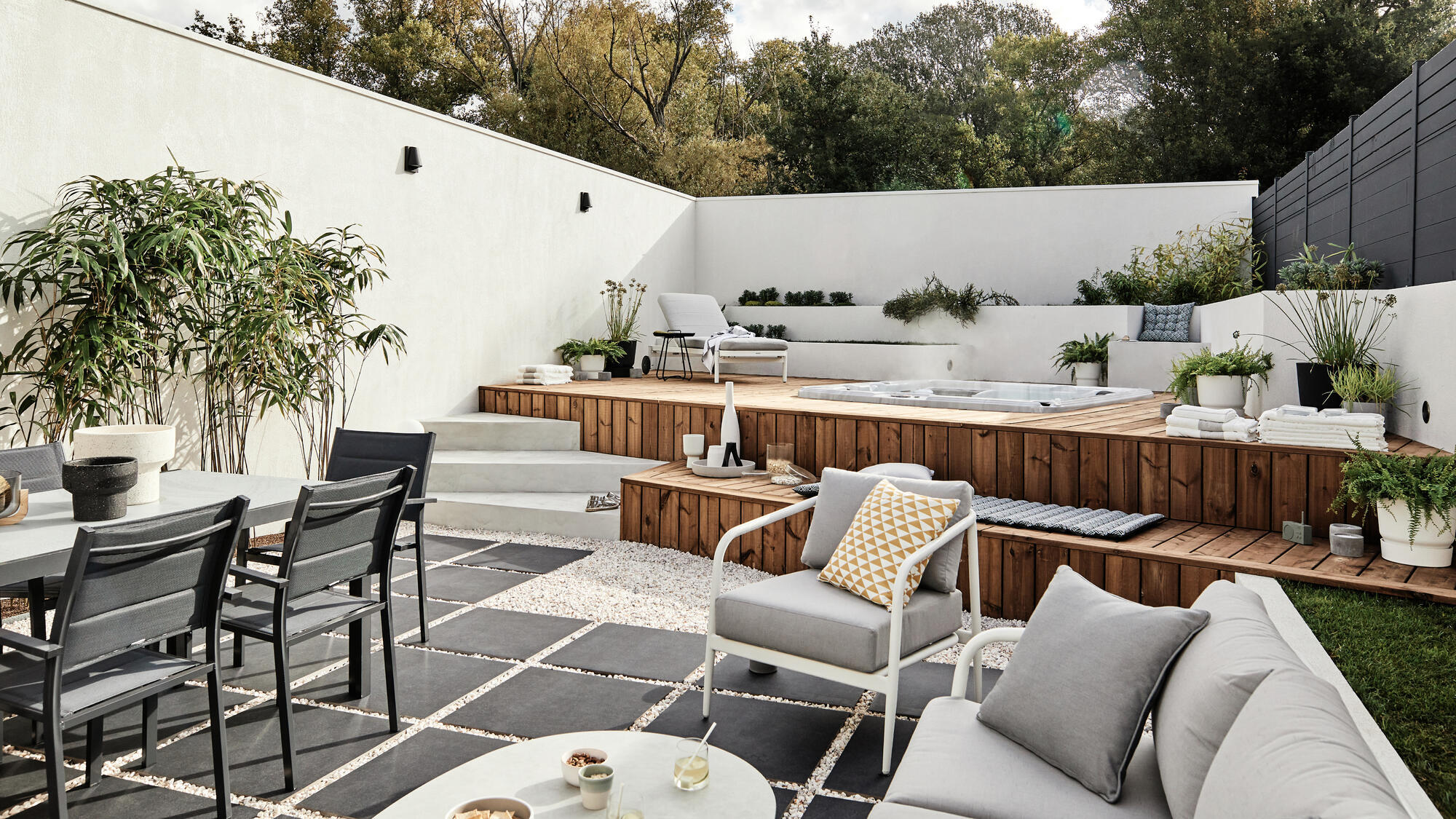 jardin avec spa jardin avec spa